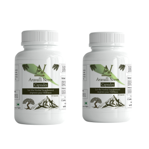 Aravalli Neem Capsules For Healthy Skin And Hair, Blood Purifie|| 60 capsules Bottle  Pack of 2