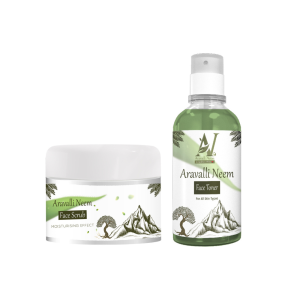 Aravalli  Neem  Combo  Of  Neem  Toner  100ML  And  Neem  Scrub 100Gram  | For  All  Skin  Types