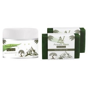 Aravalli Neem Combo Pack of Neem Soap Pack of 2 & Neem Scrub 100Gram