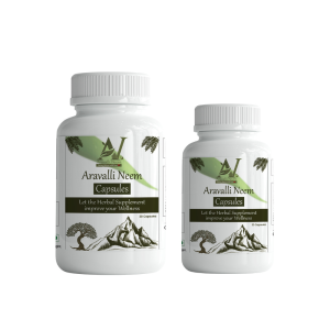 Aravalli Neem Capsules For Healthy Skin And Hair, Blood Purifie|| 30 & 60 capsules Bottle